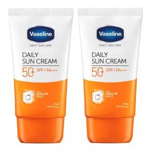 바세린 데일리 선크림 50ml 2개 눈시림없는 얼굴 바디 썬크림 자외선차단제 SPF50+ PA+++