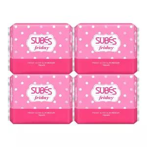 슈베스 생리대 프라이데이 울트라슬림 중형 14P x4팩