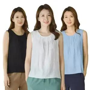 이브바바 여름 쿨 인견 링클 민소매 나시 블라우스 중년여성 엄마 옷