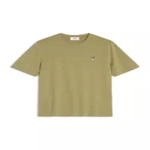 25SS 메종키츠네 폭스 헤드 패치 레귤러 티셔츠 LM00104KJ0008P357 CANVAS DOM