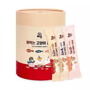 네네린도 라온 짜먹는 고양이 간식 14g x 60p 참치 연어 치킨