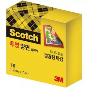 [하프클럽/]스카치 투명 양면 테이프 리필 X 665R 18mm 7.6m