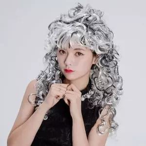 [하프클럽/]레이디 가발 축제 파티용품 크마스 할로윈