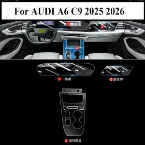 아우디 A6 C9 2025 2026 PPF 보호 필름 자동차 액세서리 투명 TPU LCD GPS 내비게이션 기어 패널 센터 콘솔