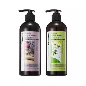 [바디 SET] 수아비스 라벤더 에센셜 바디 워시&로션 500ml 세트
