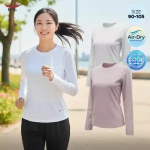 BFL 여성 올시즌 아이스 쿨원단 솔리드 긴팔티셔츠 데일리 고스판 이너티 S2FRTS-131W