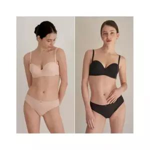 원더브라 Wonderbra 데일리 하프컵 라이트베이지+블랙 WBW4M5658_T 936319