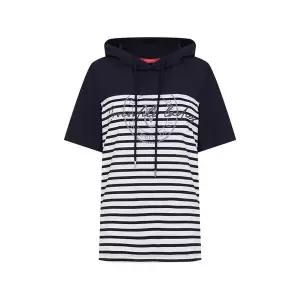[매장정품] [택가 128,000원][크로커다일레이디] 선염 스트라이프 우븐 믹스 후드 티셔츠_CLDMTS209 213488