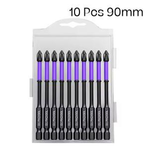 10/20PCS 마그네틱 배치 헤드 PH2 십자 드라이버 세트 충격 드릴 비트 나사 합금강 미끄럼 방지