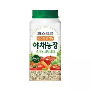 파스퇴르 유기농 야채농장 과일야채 주스 190ml x 3개