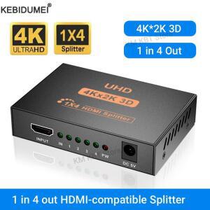 DP선 1입력 4출력 HDMI 호환 SPLITTER UHD 4K /4, XBOX용 HD 비디오 DVD, X HDTV, 케이블 3D 2K HDTV 어댑터 1X4
