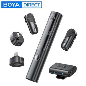 BOYA 매직 전문 무선 옷깃 마이크 샷건/데스크탑/아이폰 안드로이드 카메라 PC 비디오 녹화용 핸드헬드