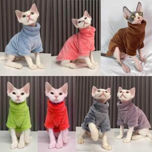 애완 동워터 옷 스핑크스 스웨터 가을 겨울 두꺼운 따뜻하고 세련된 코트 미니 소형 소형 개 조끼   양모