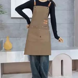 원피스형 카페 앞치마 바리스타 작업용 앞치마 데일리 주방 요리