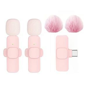 안드로이드 아이폰 호환호환 아이패드 호환 라이브 스트리밍 비디오 녹화 미니 소형 마이크용 USB-C 무선