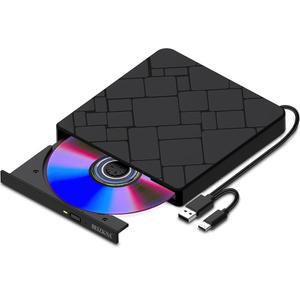 노트북용 외장 CD DVD 드라이브 USB ROM RW 버너 리더 라이터용 노트북 데스크탑 PC WINDOWS 11 10 LINUX MAC OS PRO