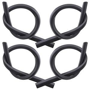 UHANBUT 4PCS 가능 자동차 22인치 조절 블레이드 고무 와이퍼 리필 앞유리 없는
