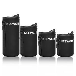 NEEWER 카메라 렌즈 파우치 케이스 4점 세트 S / M L XL 사이즈 네오프렌 소재 두꺼운 보호 가방 주머니 디자인 호환 가능 Olympus 등 DSLR