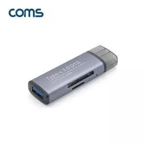(COMS) USB 3.1 타입C 멀티 카드리더기/SD/TF (WCB5E0E)