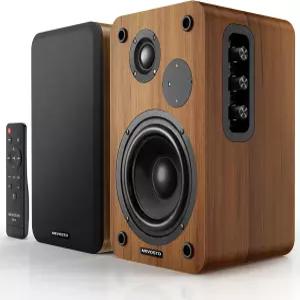 액티브 책장 스피커 36W RMS - BT 5.4 무선 5인치 우퍼 실크 돔 트위터 PC USB 디지털 오디오 스튜디오