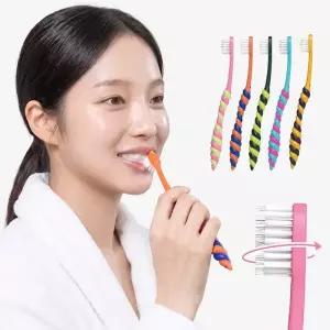 약국칫솔 트위즐리 부드러운 이중 미세모 광폭 칫솔세트 5개