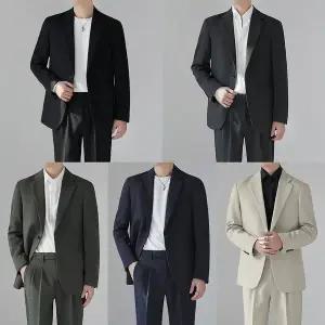 [하프클럽/]TBZ 교복몰 데니안 클래식 단색 남자 정장세트(자켓_바지)