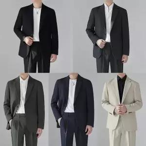 [하프클럽/]TBZ 데니안 클래식 단색 남자 정장세트(자켓바지) 경성