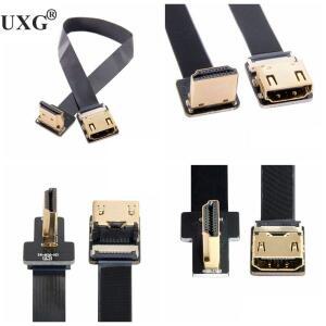 FPV 마이크로 미니 소형 HDMI 호환 90도 커넥터 FPC 유연한 플랫 HD 리본 케이블 FFC 피치 20핀 드론 GOPRO