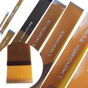 FFC FPC 노란색 평면 유연한 케이블 0.5mm 피치 6P/8P/10P/18P/24P/30P/34P/40P/50P/60P/68P/80Pin LCD 스
