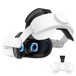 VZNEK 헤드 스트랩, Oculus Quest 2, Meta 2 액세서리와 호환되며, VR에서 향상된 편안함 지원과 게임 몰입감을 위한 조절 가능한 엘리트 스트랩 교체(배터리 미포함)