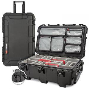 NANUK 962 Pro 사진 키트 u2013 방수 대형 여행용 카메라 하드 케이스, 바퀴, 패딩 칸막이 및 접이식 손잡이, 31인치 x 20인치 11인치 충격 저항, 방진, 내구성, 무거운 하중에 이상적인 u2013Black