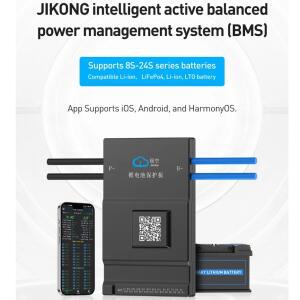 JIKONG Jk Bms B2A20S20P 2A 액티브 밸런스 8S 10S 12S 16S 17S 20S 24S 스마트 100A Lifepo4 리튬이온 Lt