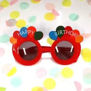 풍선레드 생일안경 생일파티소품 웃긴안경 선글라스 생일용품 생일선글라스 (WBC1E5B)
