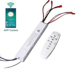LED 드라이버 2.4G 원격+APP 제어 40-72W×4/30-50W 이중 색상 플렉시블 스트립 샹들리에 DIY용 스마트 호