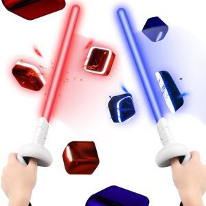렐로하스 확장 그립 액세서리는 오큘러스 퀘스트 2, VR 게임 메타 RGB 라이트세이버는 비트 세이버, 슈퍼내추럴, 블레이드 & 마법사, 과일 닌자에 적합합니다