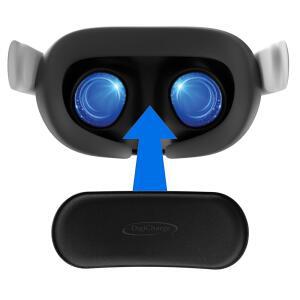 비전 프로, 메타 퀘스트 3, 2, PSVR, HTC 바이브, 밸브 인덱스 등을 위한 디지차지 VR 렌즈 커버 | 패브릭 포함 u2013 소프트 폼 프로텍터 보관 및 여행을 먼지 스크래치 방지