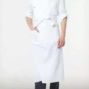 허리형 롱 단색 앞치마 화이트 식당 주방 음식점 앞치마