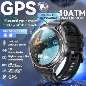 가민피닉스 202 GUHUAVMI 오리지널 프리미엄 GPS 스마트워치 울트라 HD AMOLED 디스플레이 내장 BT 통화 10