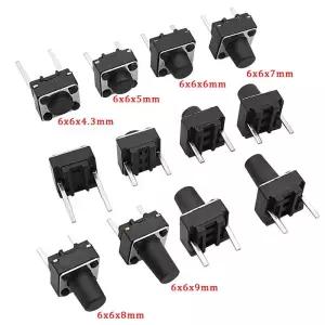 스위치독 미니독 마이크로 촉각 스위치 순간 택트 딥 2 핀 6x6mm 터치 푸시 버튼 높이 5mm 6mm 7mm 8mm 9mm