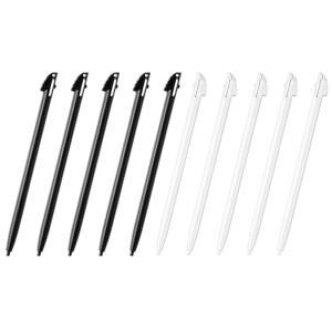 유톤 10pcs 흑백 플라스틱 교체 스타일러스 터치스크린 펜 세트, 닌텐도 3DS, 3DS XL, LL과 호환됩니다