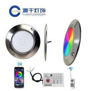 12V 수영장 램프 4선 APP 제어 IP68 RGB 스테인리스 스틸 레진 충전 40W 수중 LED 조명 스팟 피시네
