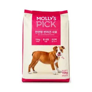 몰리스 픽 전연령 반려견 강아지 사료 15kg 대용량 건식