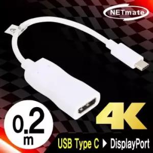 USB Type C DisplayPort 컨버터 무전원 노트북 케이블 어댑터 0.2m