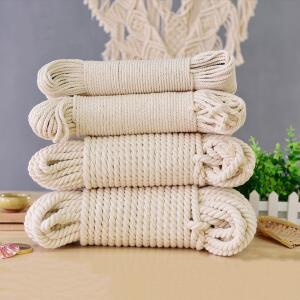 천연 코튼 트위스트 로프 라메 코드 꼬임 끈 DIY 공예 뜨개질 크리스마스 웨딩 장식 1.5 20MM 1 25M