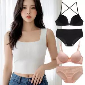 [T멤버십]11%적립/할인_예쁜 여성속옷 그 잡채 바디메이크업 노와이어브라 속옷세트/여자