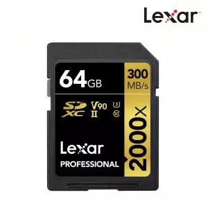 [렉사]공식판매원 SD카드 2000배속 UHS-Ⅱ급 64GB