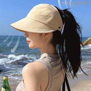 UV자외선차단 마스크걸이 썬캡 벙거지모자 여성 여자 골프 여름 바캉스 버킷햇 보닛 돌돌이 방수
