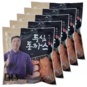 장사의신 밀키트 돈카츠 튀겨나온 등심 돈까스 냉동식품 2개입 x 5팩