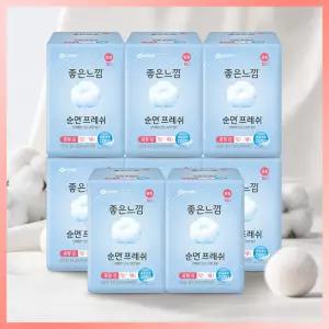 [예약배송]좋은느낌 순면프레쉬 생리대 8팩 번들 2종 택1 (중형/대형)
