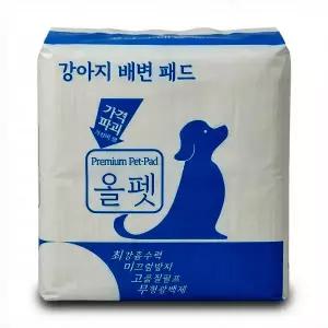 채움하우스 강아지 배변패드 올펫 중형4팩 200 매 중형38g 50x60 Cm 846116